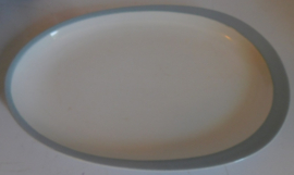 Petrus Regout pastel ovale schaal.
