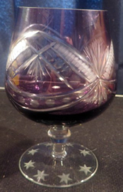 Amethyst kleurige wijn glas