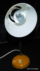 Industriële Bureaulamp, Geel Metaal, 1950