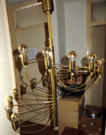 Gino Sarfatti Spiral Brass Chandelier style lamp.