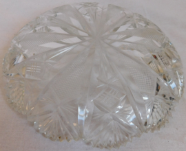 Kristallen waaierslijpsel schaaltje, diameter: 15.7 cm