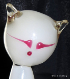 Murano glass Sculpture white Cat