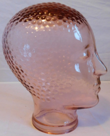 Roze glazen koptelefoon hoofd