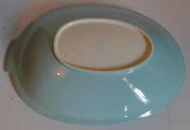 Petrus Regout pastel ovale schaal.