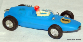 Racebaanauto Blauwe Lotus nummer 1