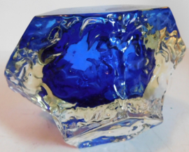 Italian Mandruzzato blue Sommerso Murano bowl