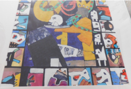 Abstracte kunst met geometrische vormen