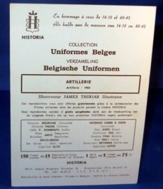 Belgische uniformen - Artillerie - 1963