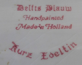 Delfts Blauw, Kurz Edeltin - Dienblad - Serveerblad