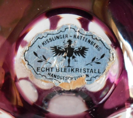 Paarse F. Kissinger - Rattenberg Echt Bleikristall 1976