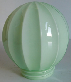 Kleine Thabur Art Deco mintgroene bollamp, Ca. 1930, Den Haag