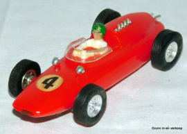 Racebaanauto Rode Lotus nummer 4
