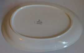 Petrus Regout pastel ovale schaal.