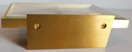 Helveco Swiss clock, messing table clock