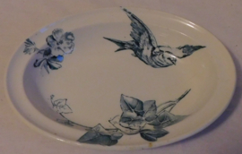 Antieke Wedgwood schaal met vogels decor.