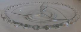 Bohemia glass, drievaksschaal