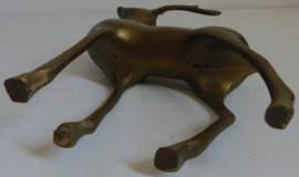 Mid Century, Messing sculptuur van een Hert