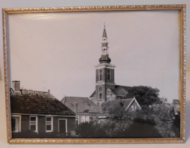 Nostalgische fotolijst met bol glas
