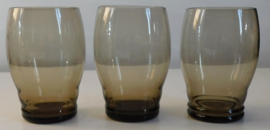 Drie Antraciet glazen
