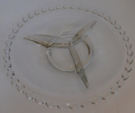 Bohemia glass, drievaksschaal