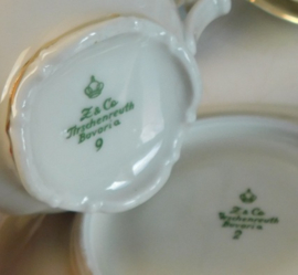Bavaria porselein Z & Co. Tirschenreuth vintage kop en schotels