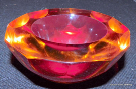Murano by Flavio Poli 'Sommerso' geode bowl