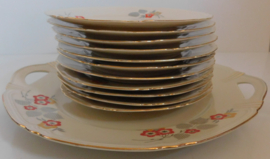 12 delig gebaksschalen set, Czecho-Slovakia