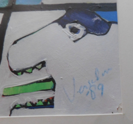 Abstracte kunst met geometrische vormen