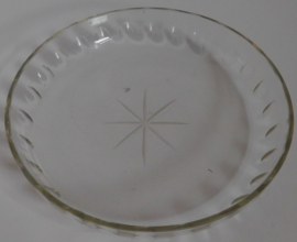Antiek glazen fruittest met onderschaal