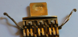 Brede massieve gouden doublé, vergulde vintage armband