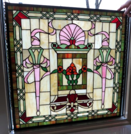 Art Deco Tiffany raam / glaspaneel
