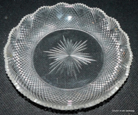 Kristallen waaierslijpsel schaaltjes, diameter: 20.9 cm