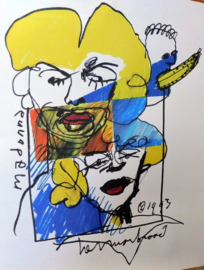 Herman Brood, litho: Madonna