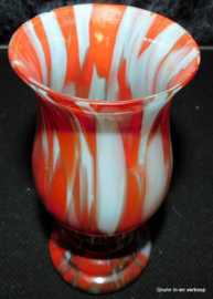 Bohemian Spatter glass Art Deco vaas