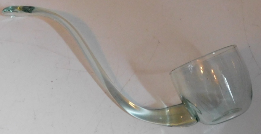 Blankglazen bowllepel / punchlepel L= 30 cm