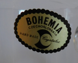 Bohemia Chechoslovakia sapglazen kan + 4 glazen
