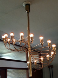 Gino Sarfatti Spiral Brass Chandelier style lamp.