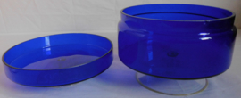 Kobalt blauwe glazen bonbondoos