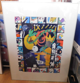 Abstracte kunst met geometrische vormen