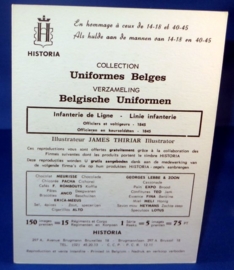 Belgische uniformen - Officieren en keursoldaten