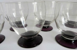 6 Voetbekers 'Narkissos'' glasservies.