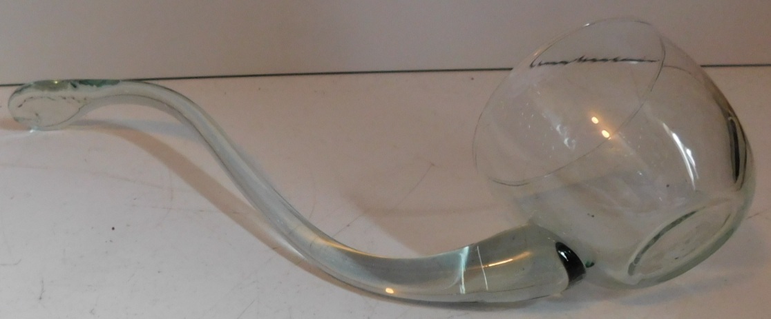 Blankglazen bowllepel / punchlepel L= 30 cm