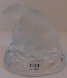 SEA Glasbruk massief glazen IJsbeer