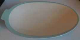 Petrus Regout pastel ovale schaal.