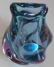 Glass vase, Hand made Czech Republic