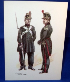 Belgische uniformen - Militair school 1855