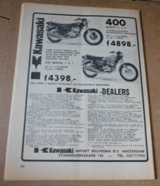 Motorweekblad 1975 - Roadtest Honda CB 500 T