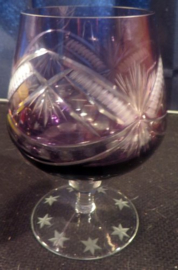 Amethyst kleurige wijn glas