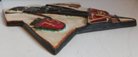 Religieus keramiek wandpaneel / plaquette