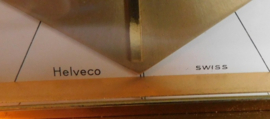 Helveco Swiss clock, messing table clock
